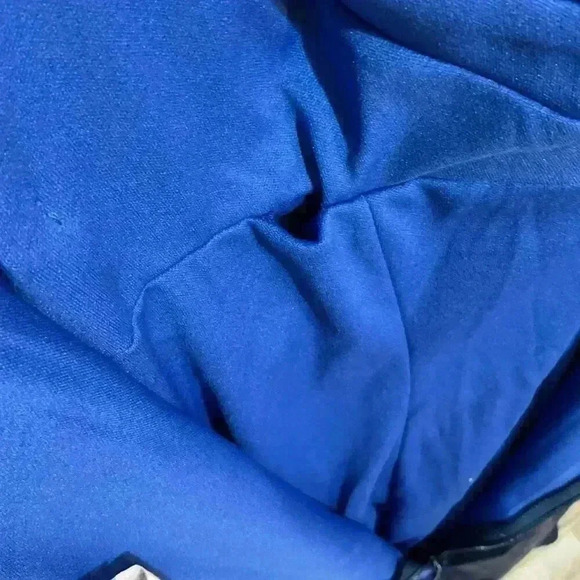 Kiki halter tie prom bodycon mini dress made in the USA,blue size medium - Picture 6 of 8